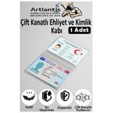 Çift Kanatlı Ehliyet Ve Kimlik Kabı 1 Adet Şeffaf İnce Yumuşak Kredi Kartı Kabı Ehliyet Kimlik Kılıfı Koruyucu Kılıf