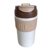 ÇİFT KAPAKLI PİPETLİ YENİ SERİ STAINLESS STEEL 450 ml SICAK/SOĞUK MAG BARDAK TERMOS (kahve)