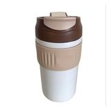 ÇİFT KAPAKLI PİPETLİ YENİ SERİ STAINLESS STEEL 450 ml SICAK/SOĞUK MAG BARDAK TERMOS (Kahverengi)