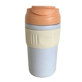 ÇİFT KAPAKLI PİPETLİ YENİ SERİ STAINLESS STEEL 450 ml SICAK/SOĞUK MAG BARDAK TERMOS (turuncu)