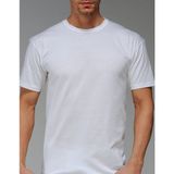 Çift Kaplan 0947 Erkek Süprem Bisiklet Yaka T-Shirt 3'lü - Beyaz