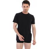 Çift Kaplan 0947 Erkek Süprem Bisiklet Yaka T-Shirt 3'lü - Siyah - 2XL