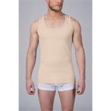 Çift Kaplan 775 Erkek Ribana Dokuma Ten Rengi (Bej) Atlet %100 Pamuk Yüksek Kalite - 2XL