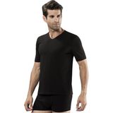 Çift Kaplan 945 V Yaka Pamuklu Erkek Fanila T Shirt Siyah 3 Adet