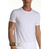 Çift Kaplan Erkek Elastanlı Beyaz T-Shirt 0954 3'lü Ekonomik Paket - XL