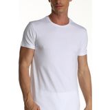 Çift Kaplan Erkek Elastanlı Beyaz T-shirt 0954