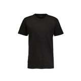 Çift Kaplan Erkek Siyah %100 Pamuklu Süprem Bisiklet Yaka Rahat Terletmez T-Shirt