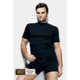 Çift Kaplan Erkek Süprem Amerikan Yaka Siyah T-Shirt 930 6'lı Paket - XL