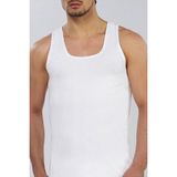 Çift Kaplan Erkek Süprem Beyaz Atlet 0770 3'Lü Paket - 2XL