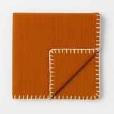Çift Katlı %100 Organik Muslin Bebek Battaniye , Pike - Karamel - 110 x 110