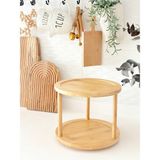 Çift Katlı Dönen Bambu Stand, Şık ve Kullanışlı Düzenleyici - Ahşap - Ceviz - Seçenek 1