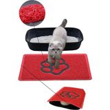 Çift Katlı Sıvı Geçirmez Kaymaz Kedi Tuvaleti Paspası 40X60CM, Elekli, Yıkanabilir - Seçenek 1