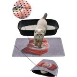 Çift Katlı Sıvı Geçirmez Kaymaz Kedi Tuvaleti Paspası 40X60CM, Kırmızı - Seçenek 1