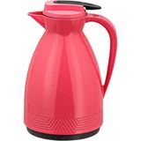 Çift Katmanlı Cam Termos, 1 Litre Kapasiteli, Isıya Dayanıklı, Piknik, Kamp, Ofis, Kafe ve Ev Kullanımı İçin (Pembe, 1 lt, Termos)