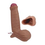 Çift Katmanlı İçi Boş 16 Cm Ultra Süper Realistik Medikal Silikon Penis Kılıfı