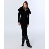 Çift Kemerli Triko Etek TW6250004057001 - Siyah