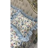 Çift Kişilik 120X200, 150X200, 160X200, 180X200, 200X200 cm Yataklara Uygun Fırfırlı Etekli Lastikli Çarşaf Takımı ve Pikesi