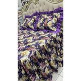 Çift Kişilik 5 Boyutlu Dijital Kumaştan 120X200, 150X200, 160X200, 180X200, 200X200 cm Yataklara Uygun Fırfırlı Etekli Lastikli Çarşaf ve 2 Adet Fırfırlı Yastık Kılıfı - 160x200 cm