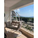 Çift Kişilik Bahçe Balkon Salıncağı - Beyaz
