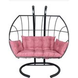 Çift Kişilik Bahçe Balkon Salıncağı -Damla Salıncak- - Pembe