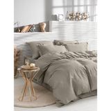 Çift Kişilik Cotton Çizgili Nevresim Takımı 200X220 - Mor - 200 x 220 cm