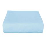 Çift Kişilik Düz Penye %100 Pamuklu Lastikli Çarşaf 180X200 (Mavi)