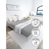 Çift Kişilik Düz Penye %100 Pamuklu Lastikli Çarşaf 180X200 Newsheet Gri
