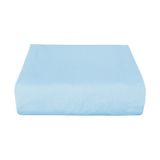 Çift Kişilik Düz Penye %100 Pamuklu Lastikli Çarşaf 200x200 Cm Battal Boy 001 mavi