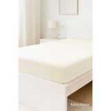 Çift Kişilik Düz Penye %100 Pamuklu Lastikli Çarşaf 200X200 Cm Battal Boy Newsheet Ekru