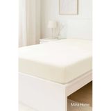 Çift Kişilik Düz Penye Pamuklu Lastikli Çarşaf 160X200 Newsheet Ekru