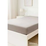 Çift Kişilik Düz Penye Pamuklu Lastikli Çarşaf 160X200 Newsheet Gri