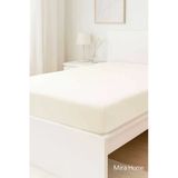 Çift Kişilik Düz Penye Pamuklu Lastikli Çarşaf 180X200 Newsheet Ekru