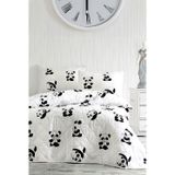 Çift Kişilik Kapitone Yatak Örtüsü Seti Panda Deseni