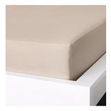 Çift Kişilik Lastikli Çarşaf, Açık Bej Renk Ikea Ölçü 120x200 Cm Pamuklu Bej-120x200