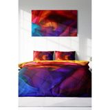 Çift Kişilik ( Lastikli Çarşaflı ) %100 Pamuk Saten Nevresim Takımı Paint - Foster - 220 x 220 cm