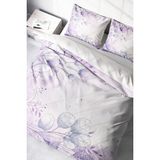 Çift Kişilik Lastikli Çarşaflı Pamuk Saten Soft Lila Nevresim Takımı - Foster - 220 x 220 cm