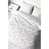 Çift Kişilik Lastikli Çarşaflı Pamuk Saten Terrazzo Nevresim Takımı - Foster - 220 x 220 cm