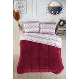 Çift Kişilik Lüx Welsoft Yorgan (Çift Taraflı + 2 Yastık Kılıfı) - 195 x 215 cm - Bordo
