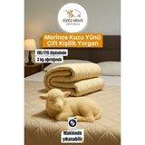 Çift Kişilik Merinos Kuzu Yünü Yorgan (%100 DOĞAL MERİNOS KUZU YÜNÜ) 195 X 215 Cm Ebat