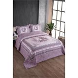 Çift Kişilik Microfiber Kapitone Yatak Örtüsü Beste Lila
