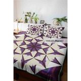 Çift Kişilik Nevresim Takımı Antibakteriyel Hipoalerjenik 240X260 cm Kilim Motif - Mor - 240 x 260 cm