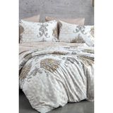 Çift Kişilik Nevresim Takımı Pamuklu Bej Asalet - 200 x 220 cm - Bej - Ekru