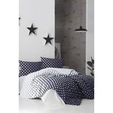 Çift Kişilik Nevresim Takımı Pamuklu Gece Yıldızları - 200 x 220 cm - Lacivert