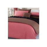 ÇİFT KİŞİLİK PEMBE KAHVERENGİ PAMUK SATEN NEVRESİM TAKIMI