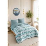 Çift Kişilik Pike Çift Taraflı Kapitone Pike ve Yatak Örtüsü Takımı – 200X230 cm Desenli (Çarşafsız) (Yeşil, Çift Kişilik) - Çok Renkli - Standart