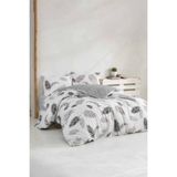 Çift Kişilik Ranforce Nevresim Takımı %100 Pamuklu Yaprak Desen - Renkli - 200 x 220 cm