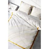 Çift Kişilik Sık Dokuma Pamuk Saten 3D Özel Tasarım Marble White Modern Nevresim Takımı - Foster - 220 x 220 cm