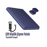 Çift Kişilik Şişme Yatak - 2 Yastık Ve El Pompası Hediyeli
