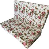 Çift Kişilik Sünger Yatak Katlanır Minder Yatak 120X195X8 Cm-Ingiliz Gülü-Katlanır Yer Yatağı - Çok Renkli - 120 x 180 x 8 cm
