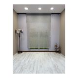 Çift Mekanizmalı Açık Gri Çizgili Desenli Tül ve Beyaz Mat Stor Perde 120 x 260 Gri 77500-V8-P1090